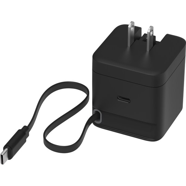 Nimble WALLY Stretch Retractable Wall Charger - Black 65W USB-C